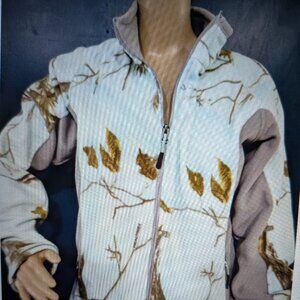 SIZE M CABELA'S Blue & Gray Camo Full Zip Long Sleeve Sweatshirt INVPV871